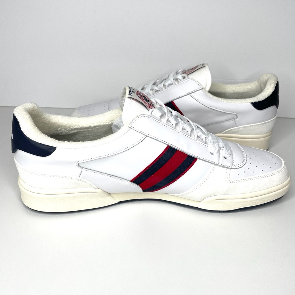 New Polo Ralph Lauren Leather Court Sneakers